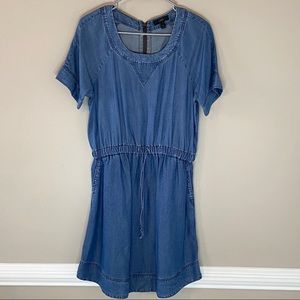 J. Crew Denim Dress with Drawstring and Pockets